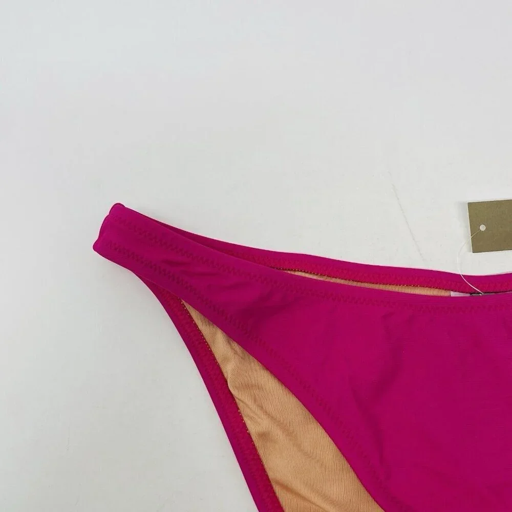 J Crew Size Small Heritage 1989 High-Leg Bikini Bottom Magenta Orchid $49 2744‎